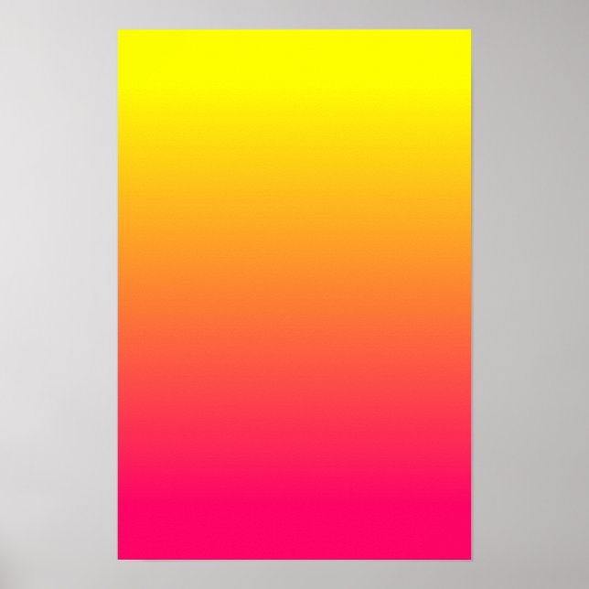 Yellow Orange Pink Ombre Poster (Front)