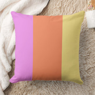 Yellow Orange Pink Orchid Colors Throw Pillow