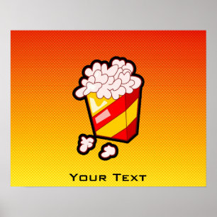 Yellow Orange Popcorn Poster