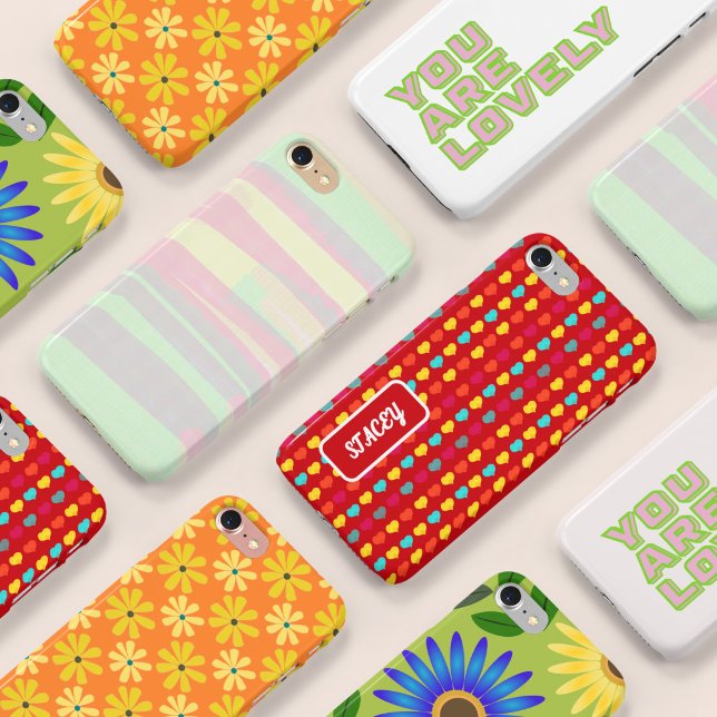 Yellow Orange Retro 70s Daisies Case-Mate iPhone Case (Creator Uploaded)