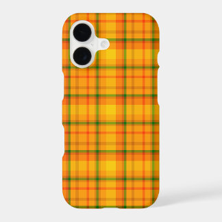 Yellow Orange Retro Gingham Plaid iPhone 17 Case
