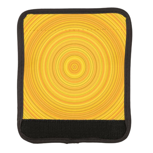 Yellow & Orange Ring/Circle Pattern Luggage Handle Wrap (Front)