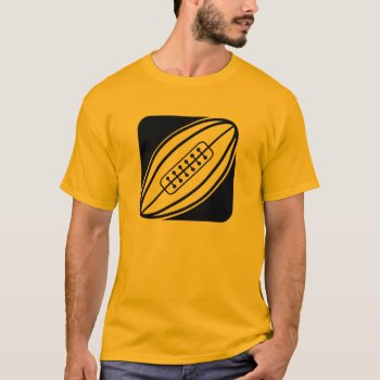 Yellow Orange Rugby T-shirt by SportsWare at Zazzle