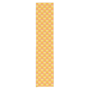 Yellow Orange Shades Color Blocks Short Table Runner