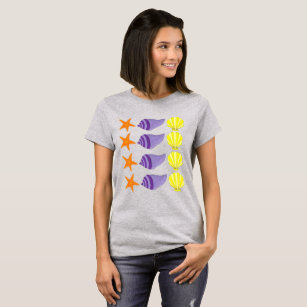 Yellow Orange Starfish Star Fish Beach Seashore T-Shirt