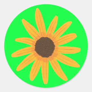 Yellow Orange Sunflower Painting Stickers