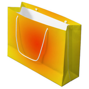 Yellow Orange Sunny Gradient Ombre  Large Gift Bag