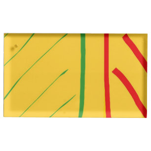 Yellow Orange Table Card Holder