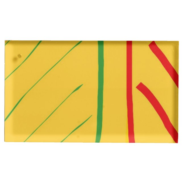 Yellow Orange Table Card Holder (Front)