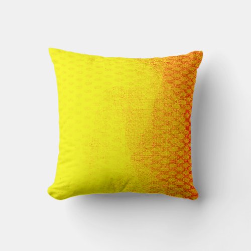 Yellow orange Throw Pillow