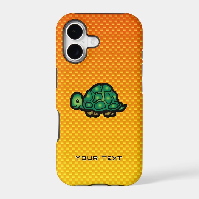 Yellow Orange Turtle Iphone Case (Back)