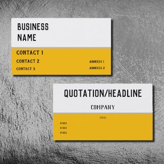 yellow-orange&white minimalist  business card