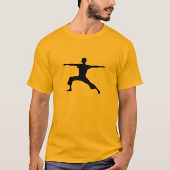 Yellow Orange Yoga T-shirt by SportsWare at Zazzle
