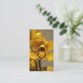 Yellow Orchid business cards (Standing Front)