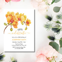 Yellow Orchid Flower Blossom 50th Birthday