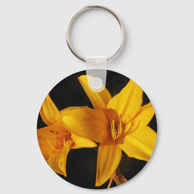 Yellow Orchid Keychain (Front)