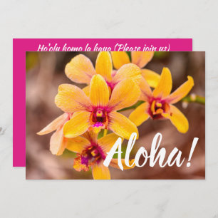 Yellow Orchid, Lawai, Kauai, Hawaii Invitation