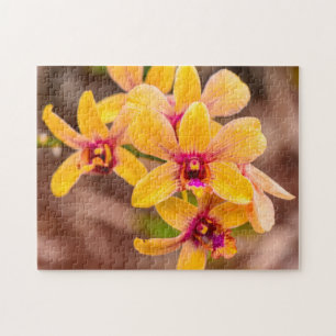 Yellow Orchid, Lawai, Kauai, Hawaii Jigsaw Puzzle