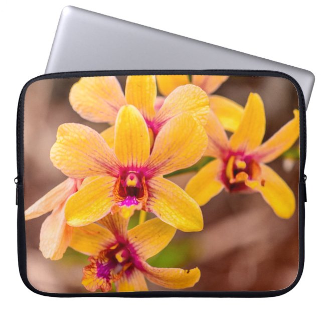 Yellow Orchid, Lawai, Kauai, Hawaii Wetsuit Laptop Sleeve (Front)