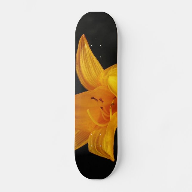 Yellow Orchid Skateboard Deck (Front)