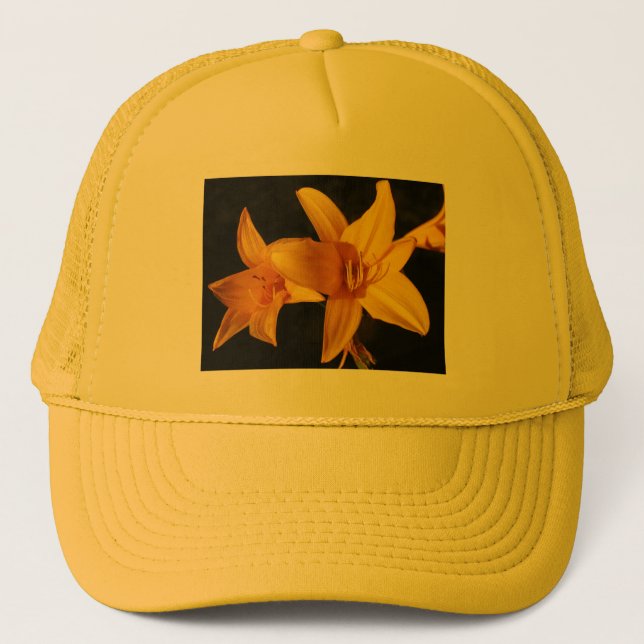 Yellow Orchid Trucker Hat (Front)