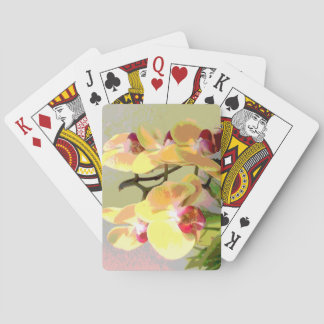 Yellow Orchids in the afternoon sun Poker Cards
