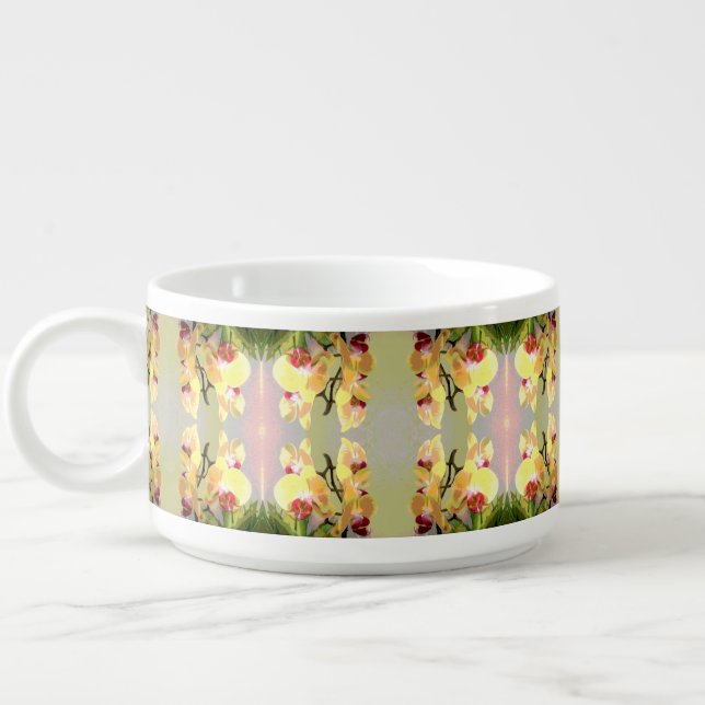 Yellow Orchids Pattern Bowl (Right)