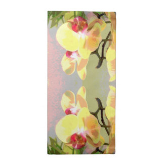 Yellow Orchids Pattern Cloth Napkin