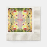 Yellow Orchids Pattern Paper Napkins