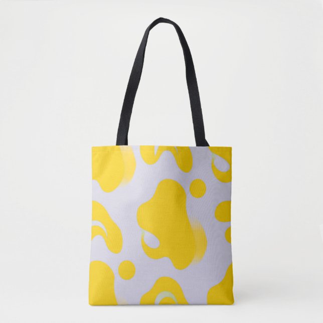 Yellow Organic Abstract  Tote Bag (Front)