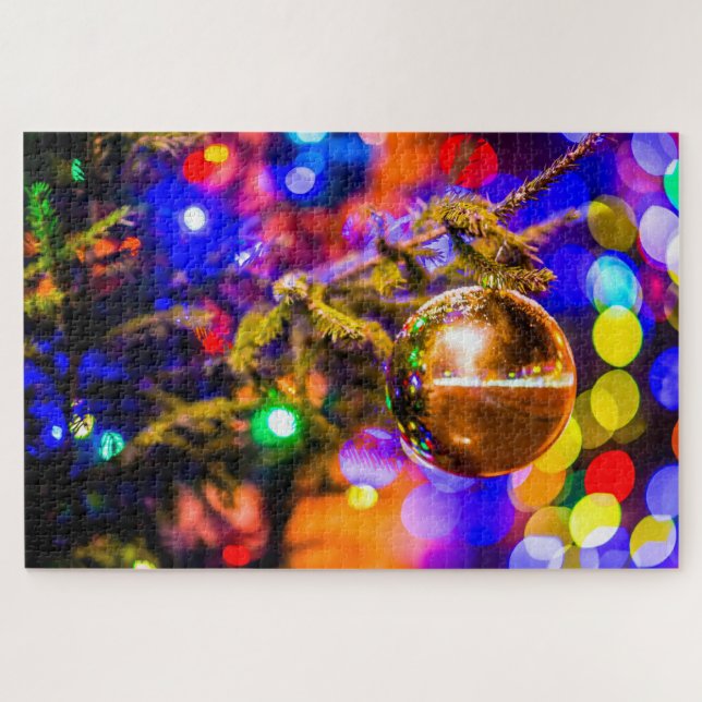Yellow Ornament Ball, Shining Lights Jigsaw Puzzle (Horizontal)