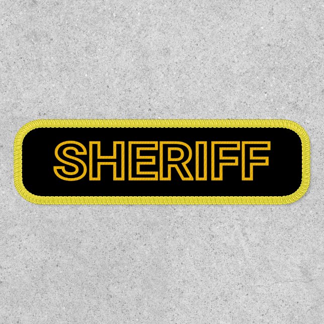 Yellow Outline SHERIFF Patch (Front)