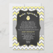 Yellow Owl baby sprinkle, Neutral baby shower Invitation (Front)