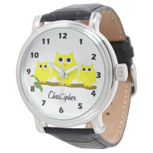 Yellow Owl Design Personalised Watch