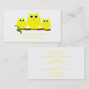 Yellow Owls Design Business Card