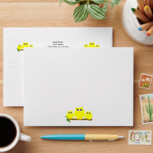 Yellow Owls Design Envelope