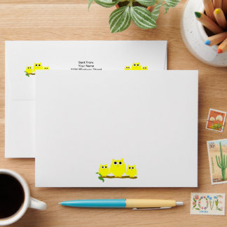 Yellow Owls Design Envelope