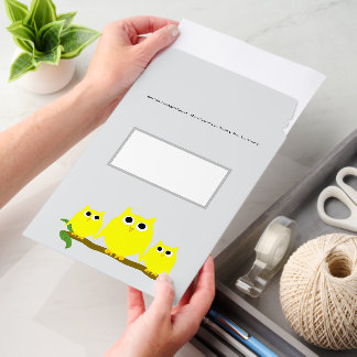 Yellow Owls Design Envelope Mailers