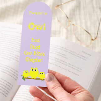 Yellow Owls Design Personalised Bookmarks