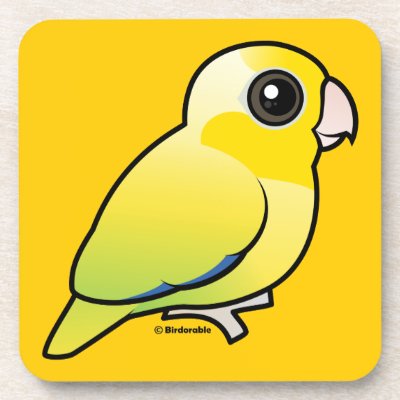 Yellow Pacific Parrotlet Drink Coaster