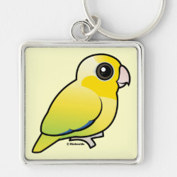Cute Yellow Pacific Parrotlet Premium Square Keychain