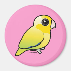 Cute Yellow Pacific Parrotlet Round Magnet