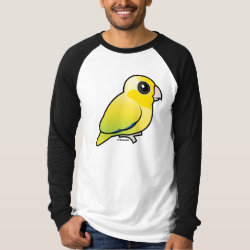 Cute Yellow Pacific Parrotlet Men's Canvas Long Sleeve Raglan T-Shirt