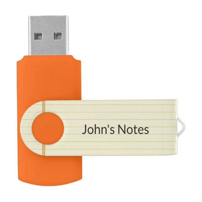 yellow pad flash drive (Opened)