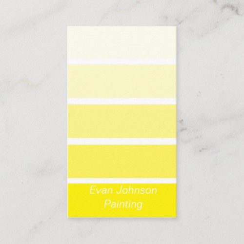 Yellow Paint Sample Business Card