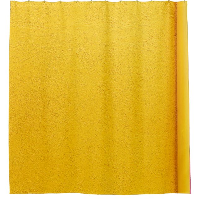 Yellow painted wall shower curtain (Front)