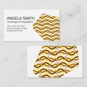 Yellow Paisley Pattern Business Card