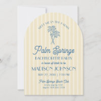 Yellow Palm Spring Pastel Beach Bachelorette Party