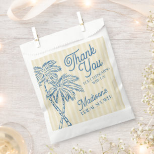 Yellow Palm Springs Pastel Beach Bridal Shower Favor Bag