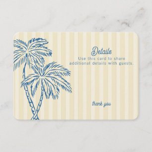 Yellow Palm Springs Pastel Beach Details Insert
